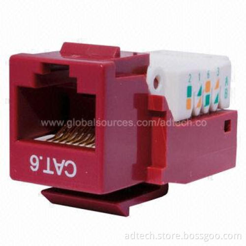 UTP Cat6 Keystone Jack, Toolless, Suitable for Conventional Face Plates and UL Approve